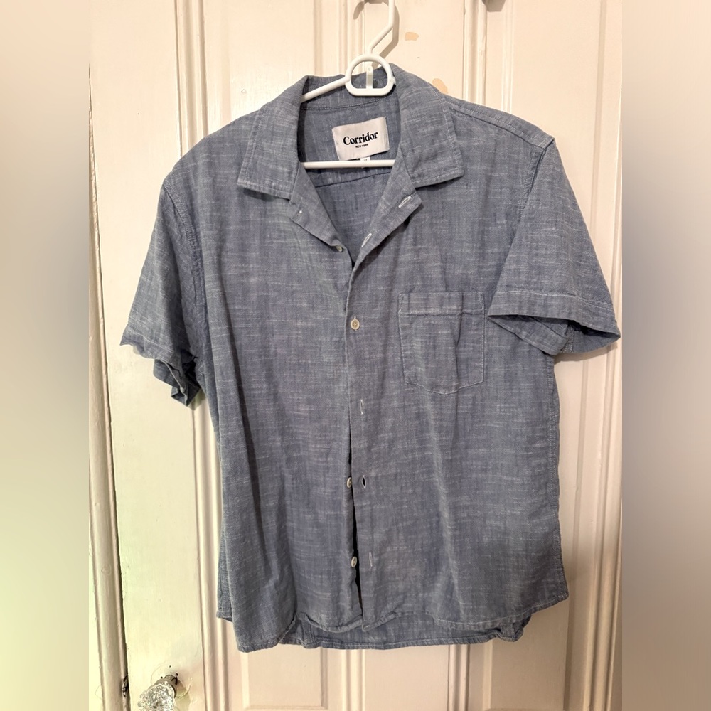 CORRIDOR matching linen button down and shorts